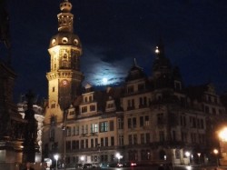 Dresden: Residenzschloss bei Vollmond