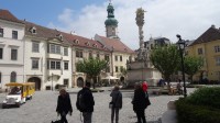 Sopron: Altstadt am Feuerturm mit Ziegenkirche